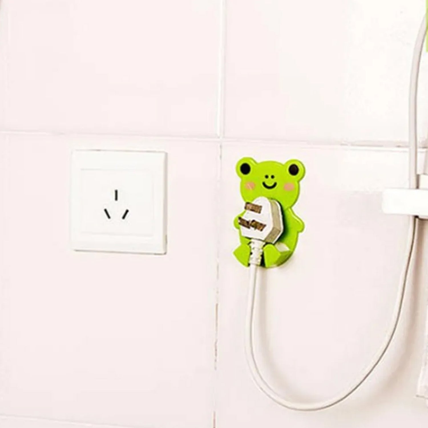 Plastic Adhesive Cable & Socket Holder – 2-Piece Set for Office, Home & Restaurant Variety Bazaar