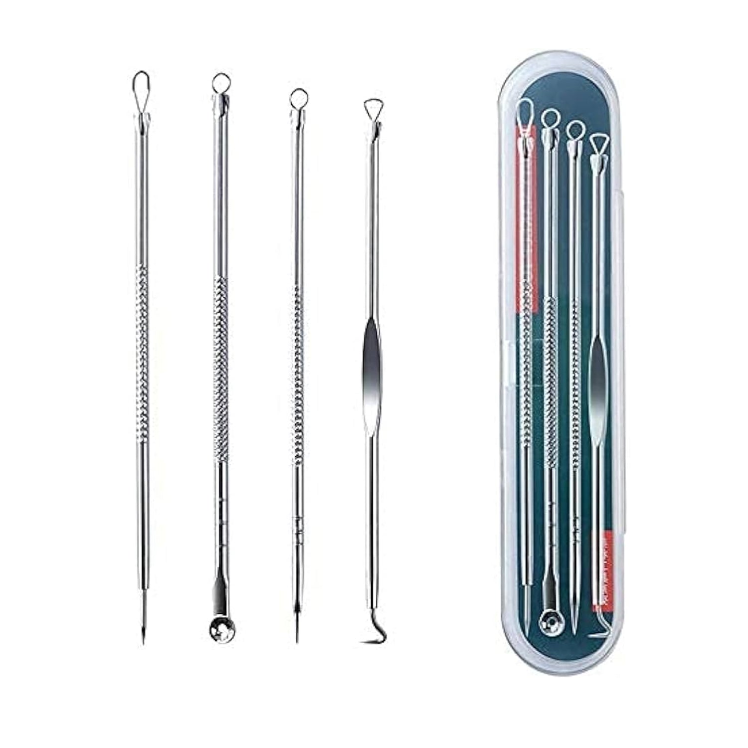 Blackhead Remover, 4-in-1 Stainless Steel Pimple Extractor Tool (1 Pc) Variety Bazaar