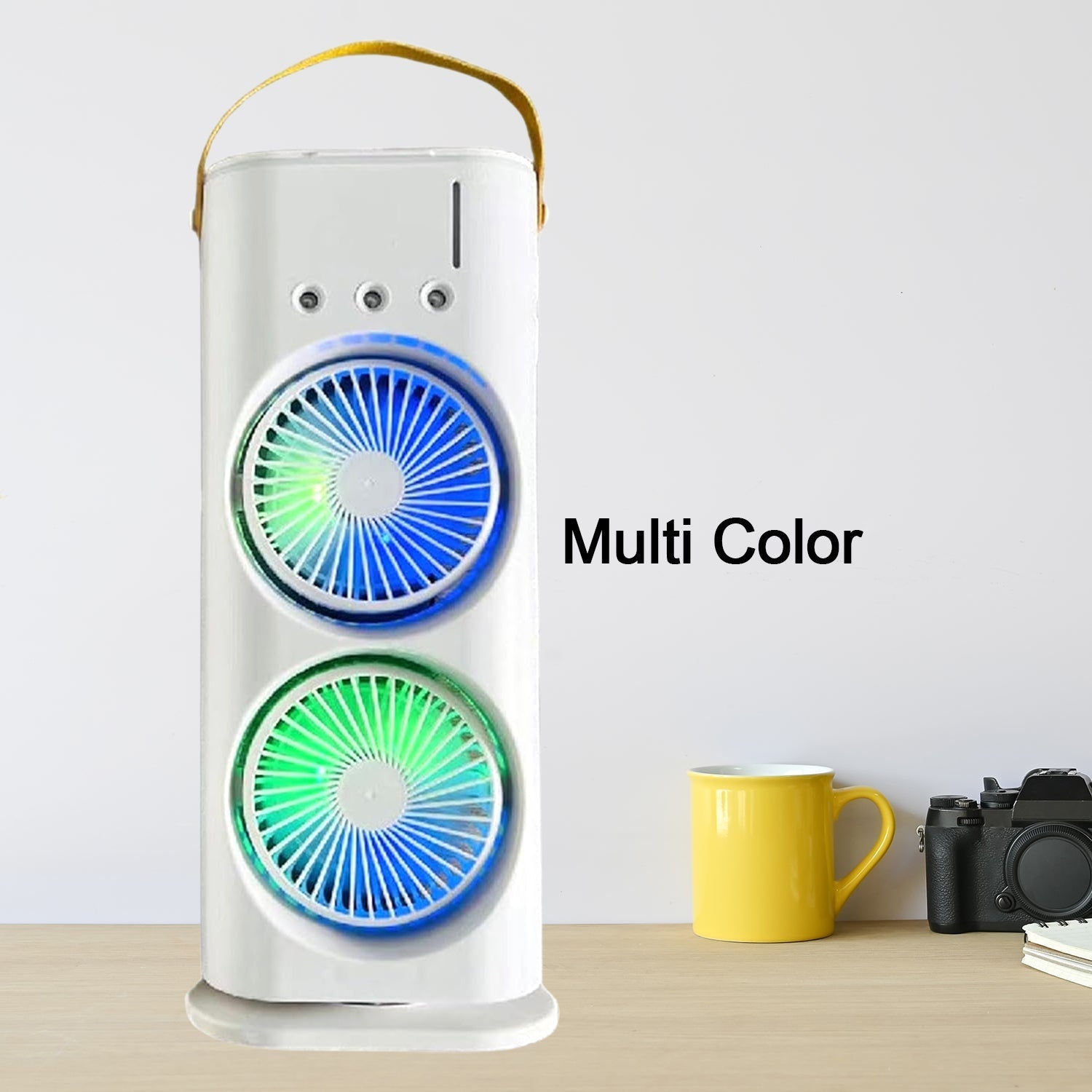 Electric Fan Desktop Double-Head Powerful Air Cooler (1 Pc / With Remote) Variety Bazaar