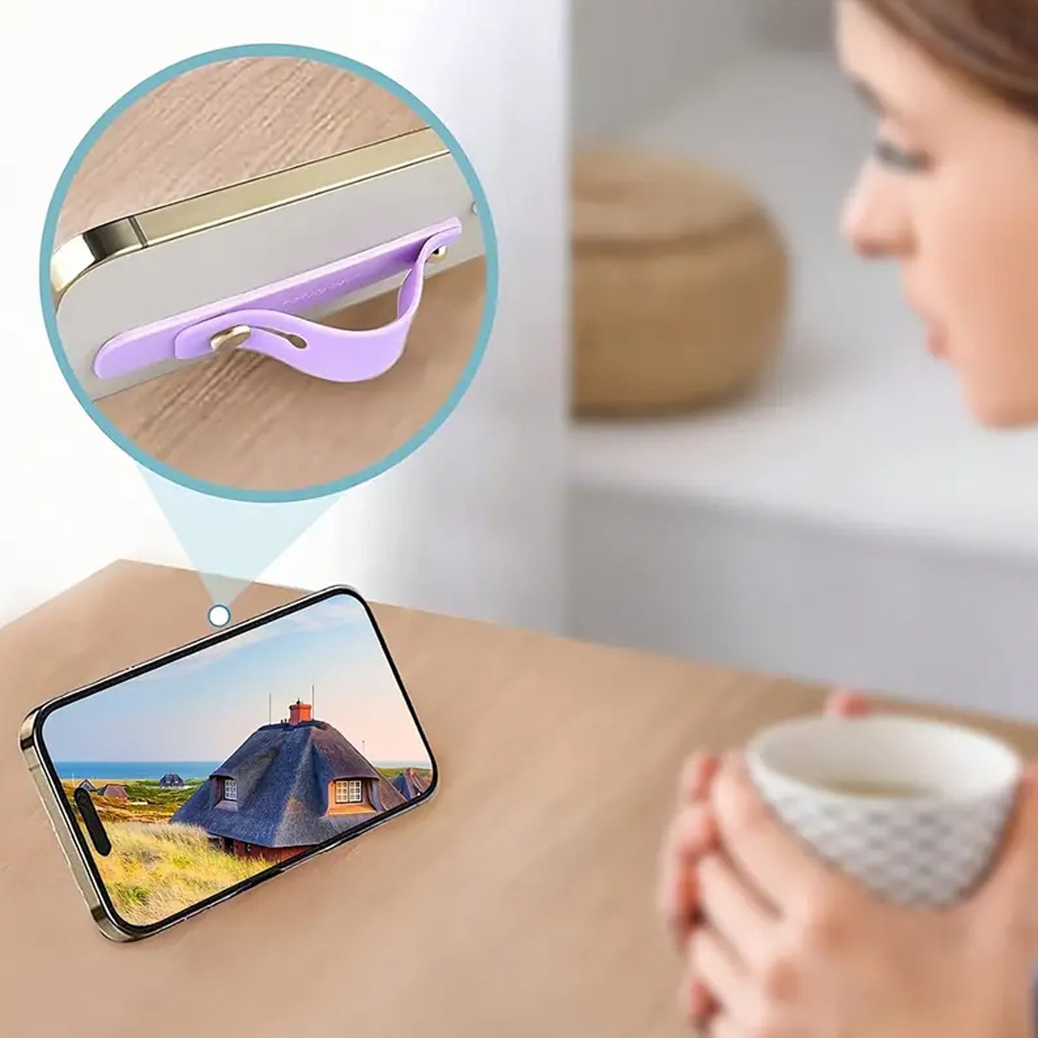 Phone Loop Finger Holder, Phone Grip Straps Silicone Phone Finger Strap (1 Pc) Variety Bazaar