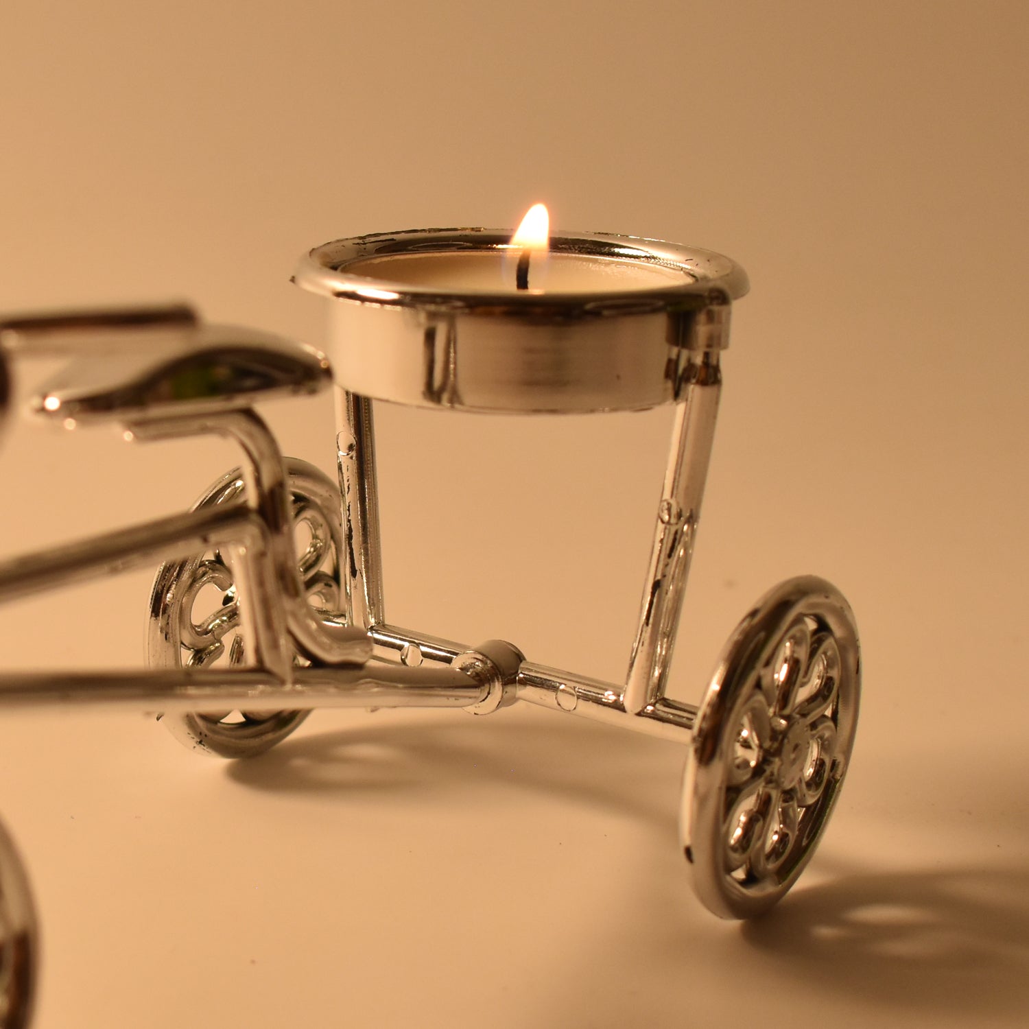 Cycle Tealight Holder / Candle Holder Decorative Candle (1 Pc) Variety Bazaar