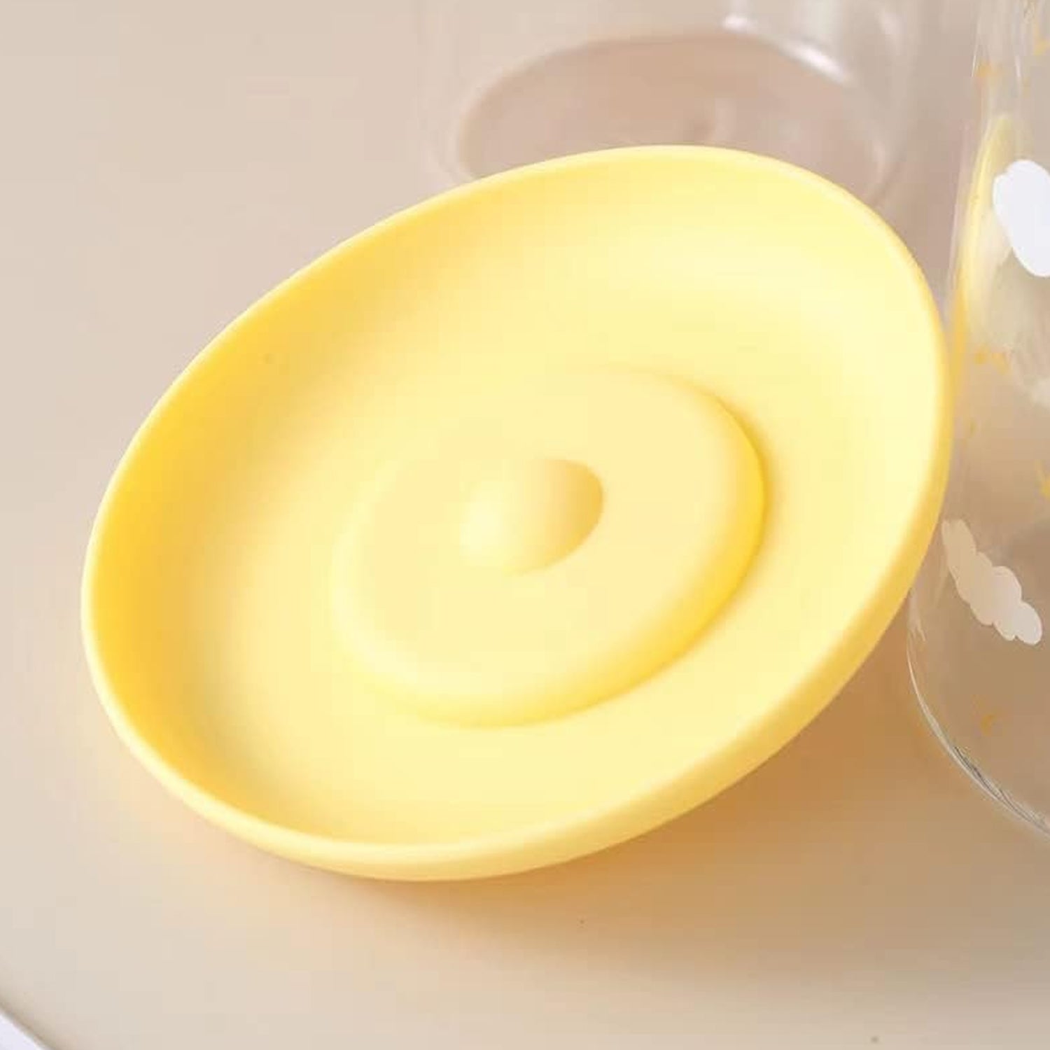 Cup / Mug Lid Dust Proof Silicone Rubber Airtight Seal (Cup & Spoon Not Included Only Lid/ 1 Pc) Variety Bazaar
