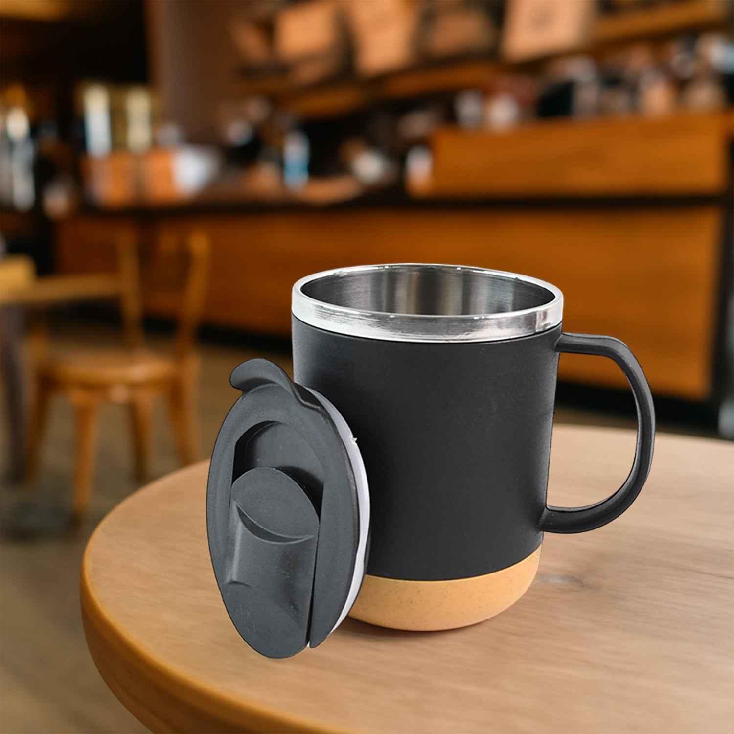 Insulated Coffee Mug with Spill-Proof Lid (Approx 450ML & 1 Pc)