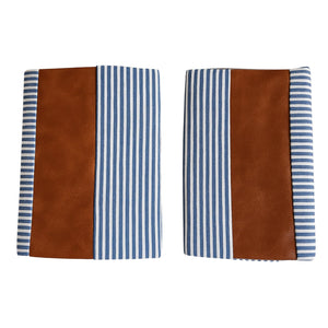 Pillow Covers, leather & cotton Cushion Covers (20 × 20 Inch / 1 Pair / 2 Pc) Variety Bazaar