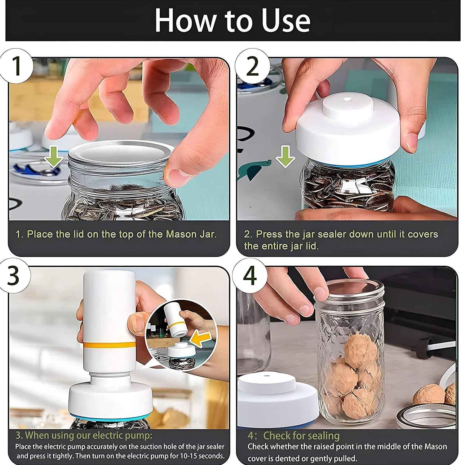 Portable USB Rechargeable Vacuum Sealer Machine (1 Pc)