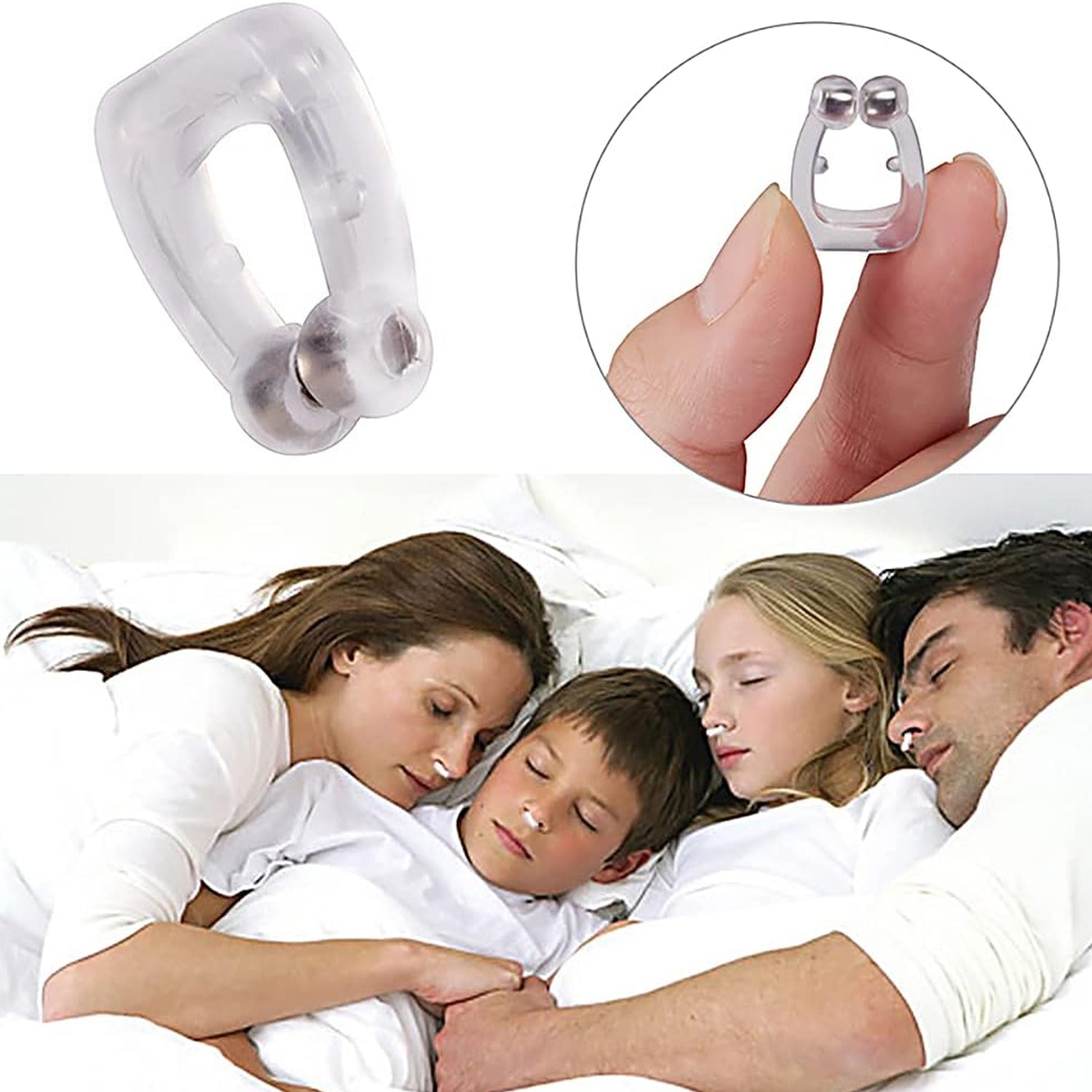 Anti Snore device for men and woman Silicone Magnetic Nose Clip For heavy Snoring sleeper, Snore Stopper, Anti Snoring Device (1 Pc) Variety Bazaar