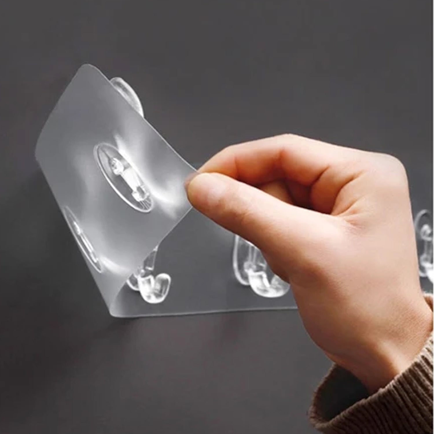 Adhesive Golden & Transparent Heavy Duty Wall Hook