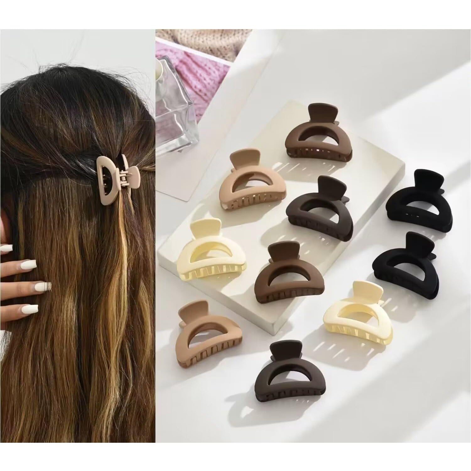 Plastic Small Hair Clips for Girls Kids Hair Accessories (3 Pcs Set / Mix Color & Design) Variety Bazaar