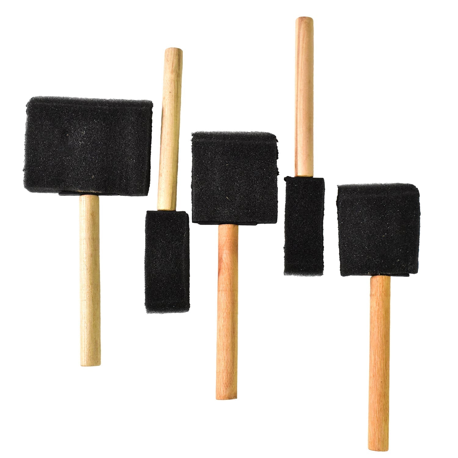Multipurpose Sponge Brushes for Painting with Wooden Handles Variety Bazaar