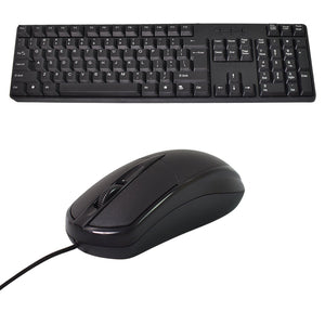 Wired USB Keyboard 107 Keys & Mouse Set (2 Pc Set) Variety Bazaar