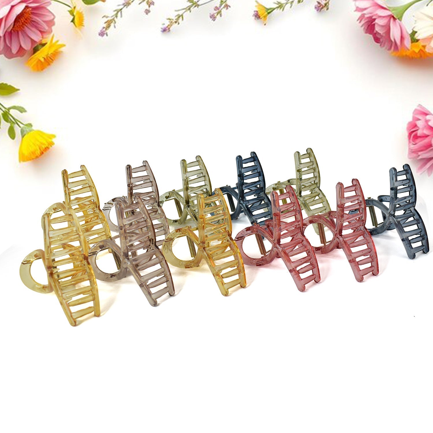 Plastic Hair Clamp Grip, Simple Matte Hair Barrette Clamp (1 Pc) Variety Bazaar