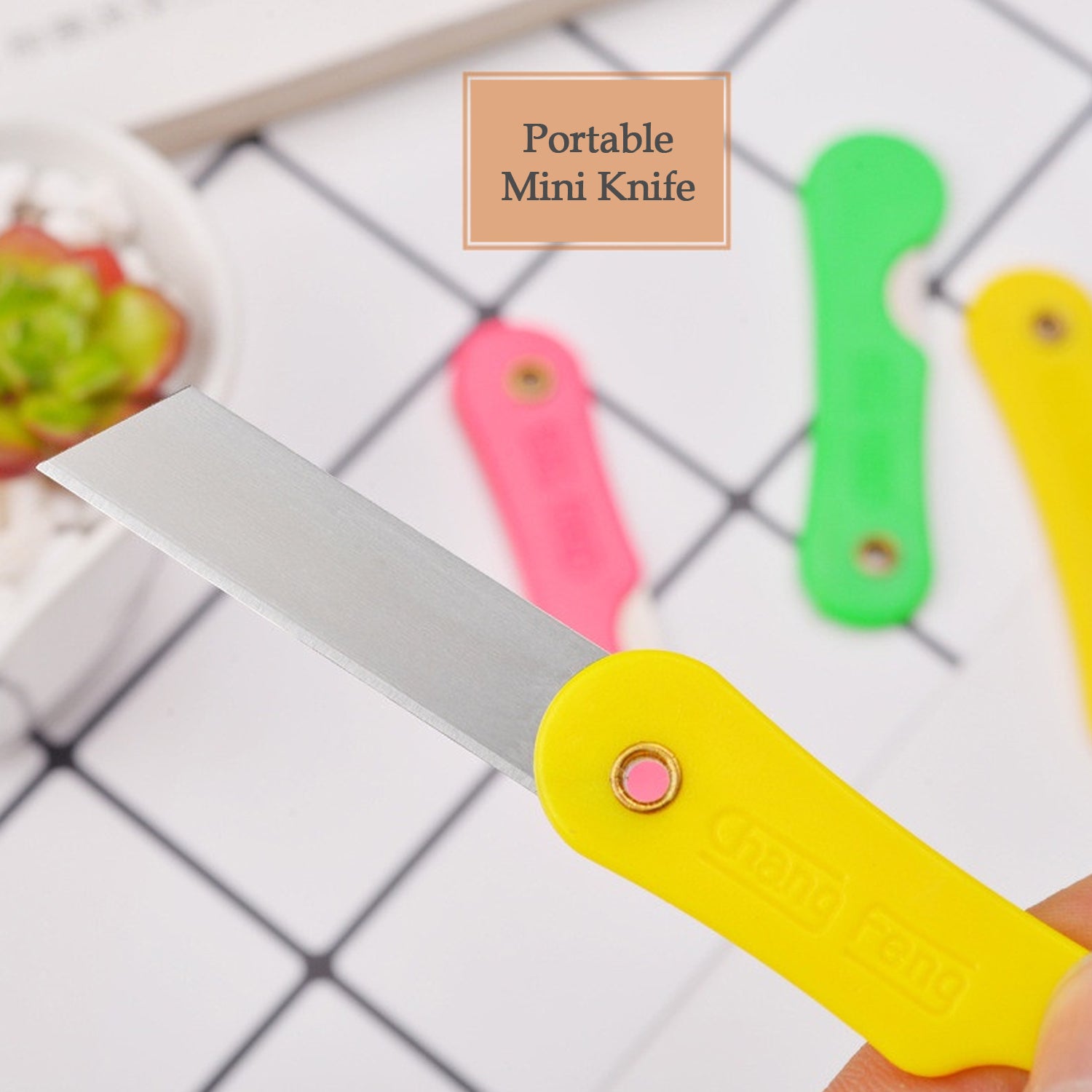 Multicolour Mini Paper Cutter Knife Pencil Knife (Pack of 12) Variety Bazaar