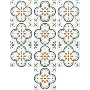Peel and Stick Floor Tiles Kitchen / Bathroom Backsplash Sticker Detachable Waterproof DIY Tile Stickers for Wall Decoration Tiles Home Decoration (8x8 Inch / 10 Pcs Set) Variety Bazaar