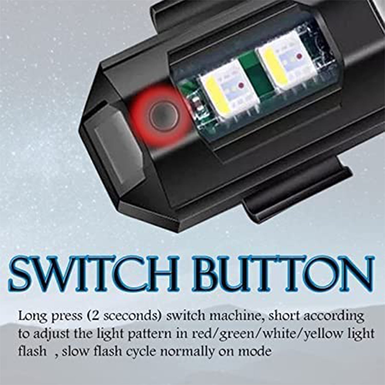 Mini LED Strobe Lights, Waterproof Lights, Lightweight RGB LED Lights Drone Strobe Lights Veicle Anti-Collision Strobe Light Bike Motocycle Lights USB Recharge Multi-colors Variety Bazaar