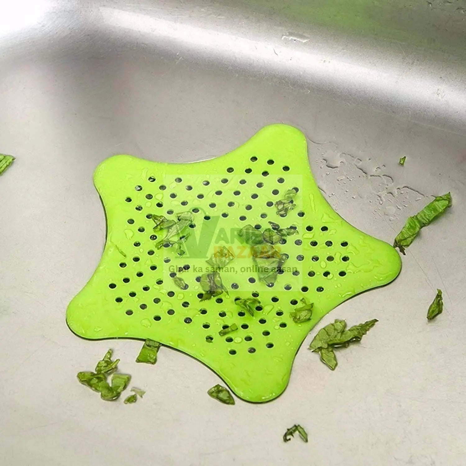0830 Star Shape Suction Cup Kitchen Bathroom Sink Drain Strainer Hair Stopper Filter, Star Shaped Sink Filter Bathroom Hair Catcher, Drain Strainers Cover Trap Basin(Mix Color 1 Pc) Travel Sahayak