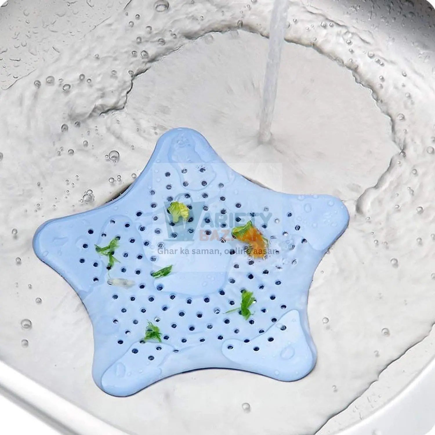 0830 Star Shape Suction Cup Kitchen Bathroom Sink Drain Strainer Hair Stopper Filter, Star Shaped Sink Filter Bathroom Hair Catcher, Drain Strainers Cover Trap Basin(Mix Color 1 Pc) Travel Sahayak