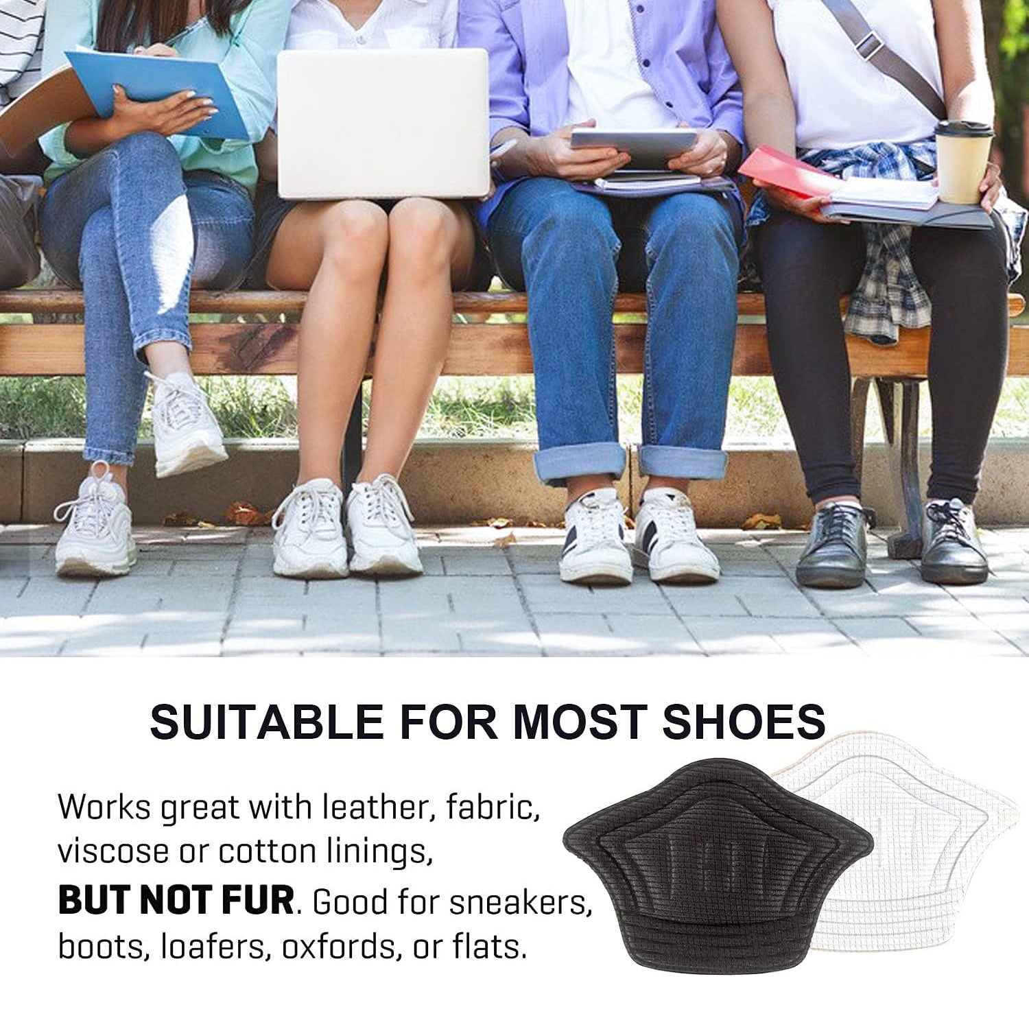 Heel Cushion Pads, Widely Applicable Protective Shoe Insoles (1 Pair) Variety Bazaar