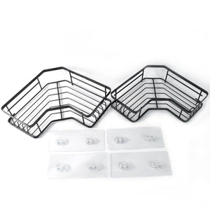 Iron Coating Self-Adhesive Corner Shelf Organizer (2 Pc) Variety Bazaar