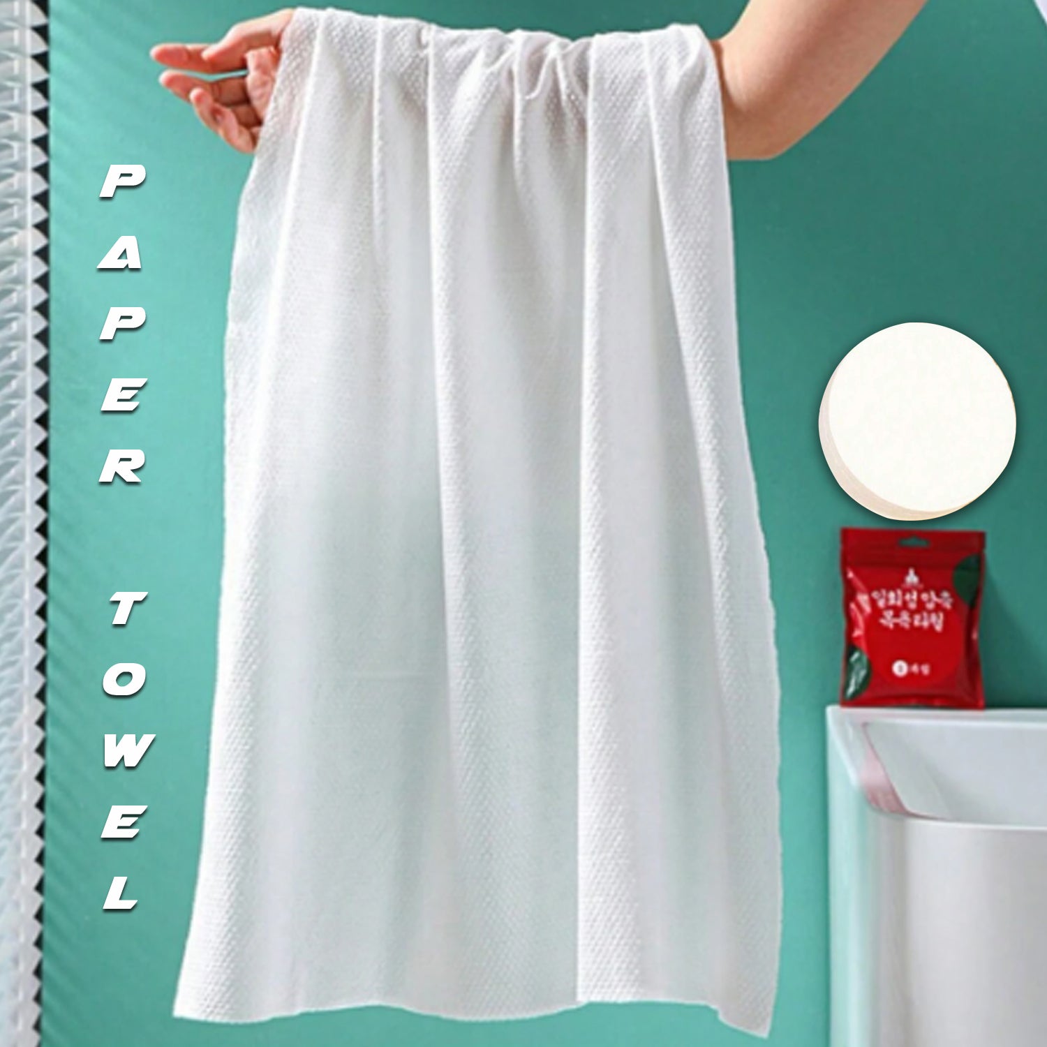 Compressed Towels Portable Disposable Compressed Cotton Coin Tissue Towel for Travel, Camping, Hiking, Sport, Beauty Salon, Home Hand Wipes (28x40 Inch) Variety Bazaar