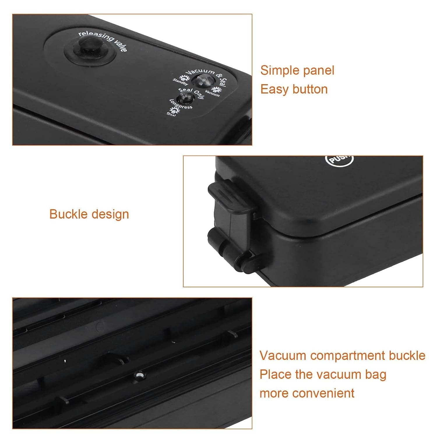 Vacuum Sealer Machine with 10 Bags, Automatic Hands-Free, Smart Food Preservation (1 Set) Variety Bazaar