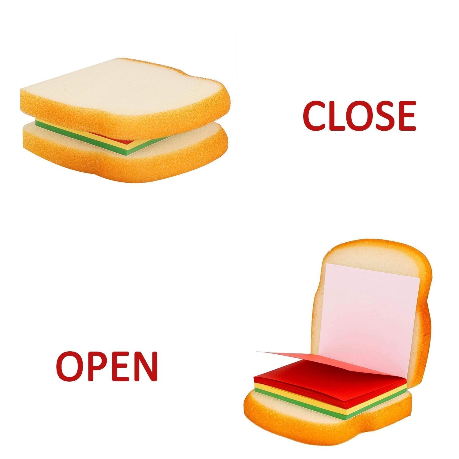 Sandwich Shaped Note / Sticky Notes / Memo Notes, Unique Mini Notes (Multicolor) Variety Bazaar