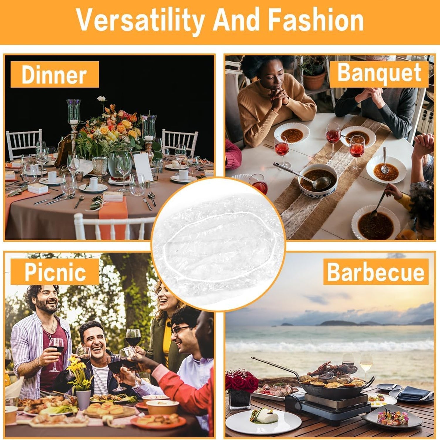 Medium Elastic Table Cover Bag, Table Protector Bag 1.4 Mtr. (10 Pcs Set) Variety Bazaar