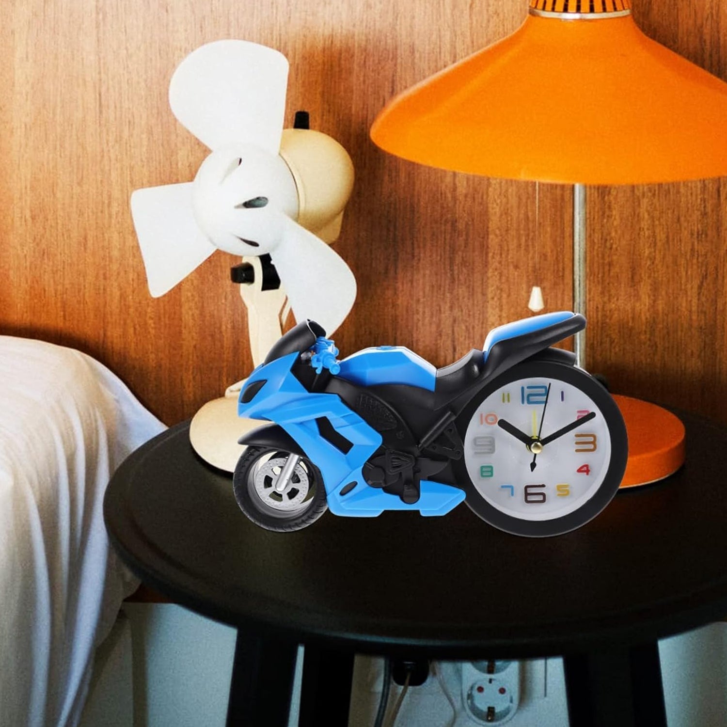 Retro Motorcycle Alarm Clock – Novelty Bike Engine Style Desk Clock Variety Bazaar