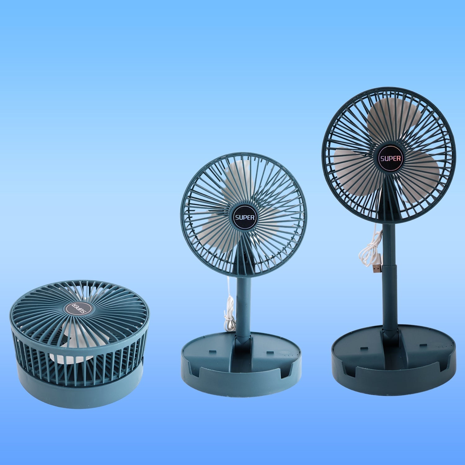 Adjustable Portable Desktop Fan - Telescopic Silent Personal Cooling for Office & Travel (Battery Not Include) Variety Bazaar