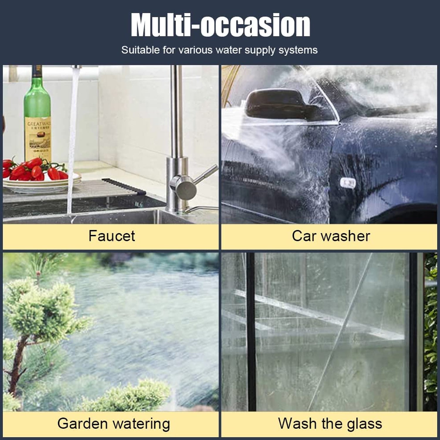 9090 High Pressure Water Gun Nozzle Car Wash Water Gun Nozzle Alloy Garden Nozzle Spray Gun Travel Sahayak