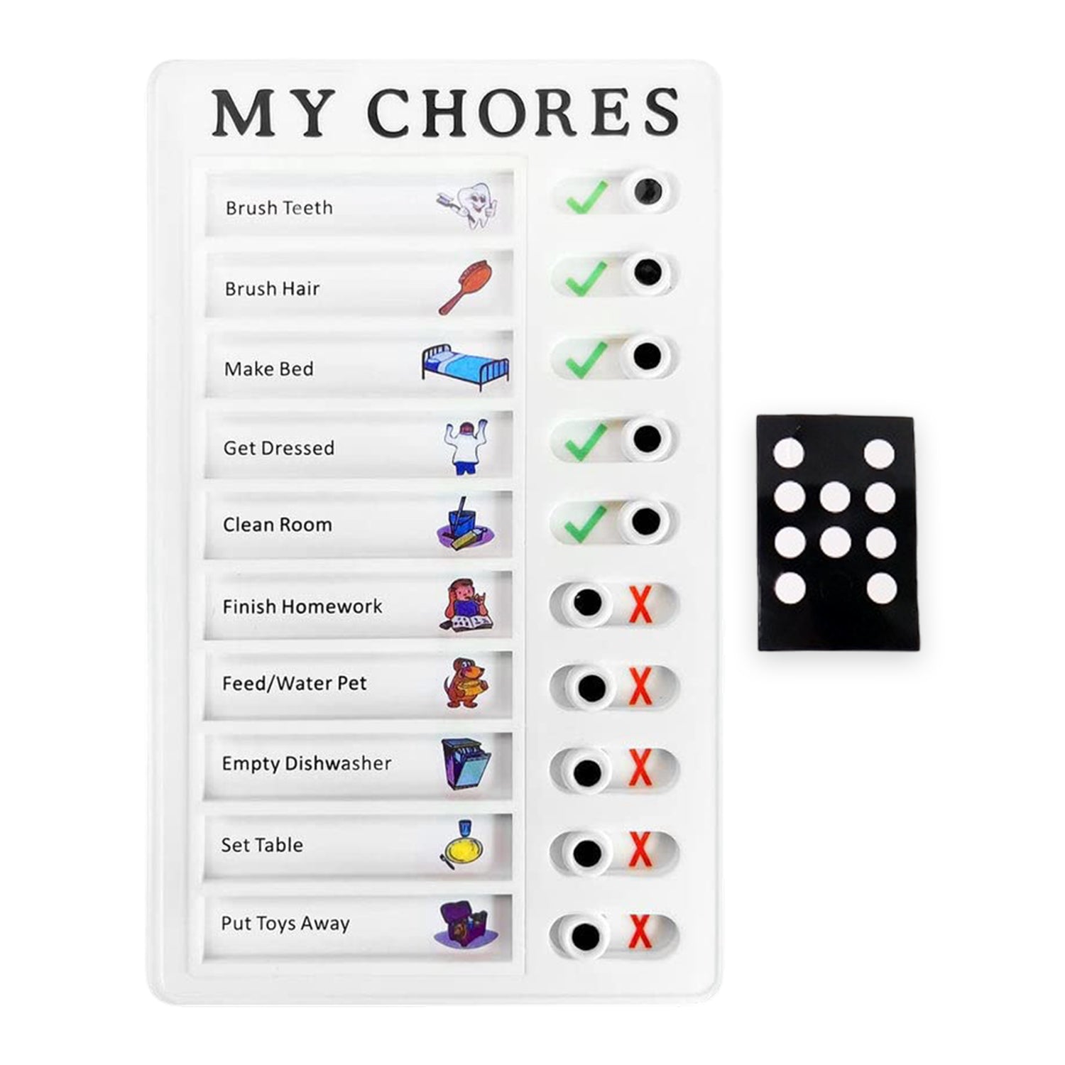 Portable My Chores Home Note Board Management Planning Memo Boards Reminding Time. (Size :- 20x12Cm) Variety Bazaar