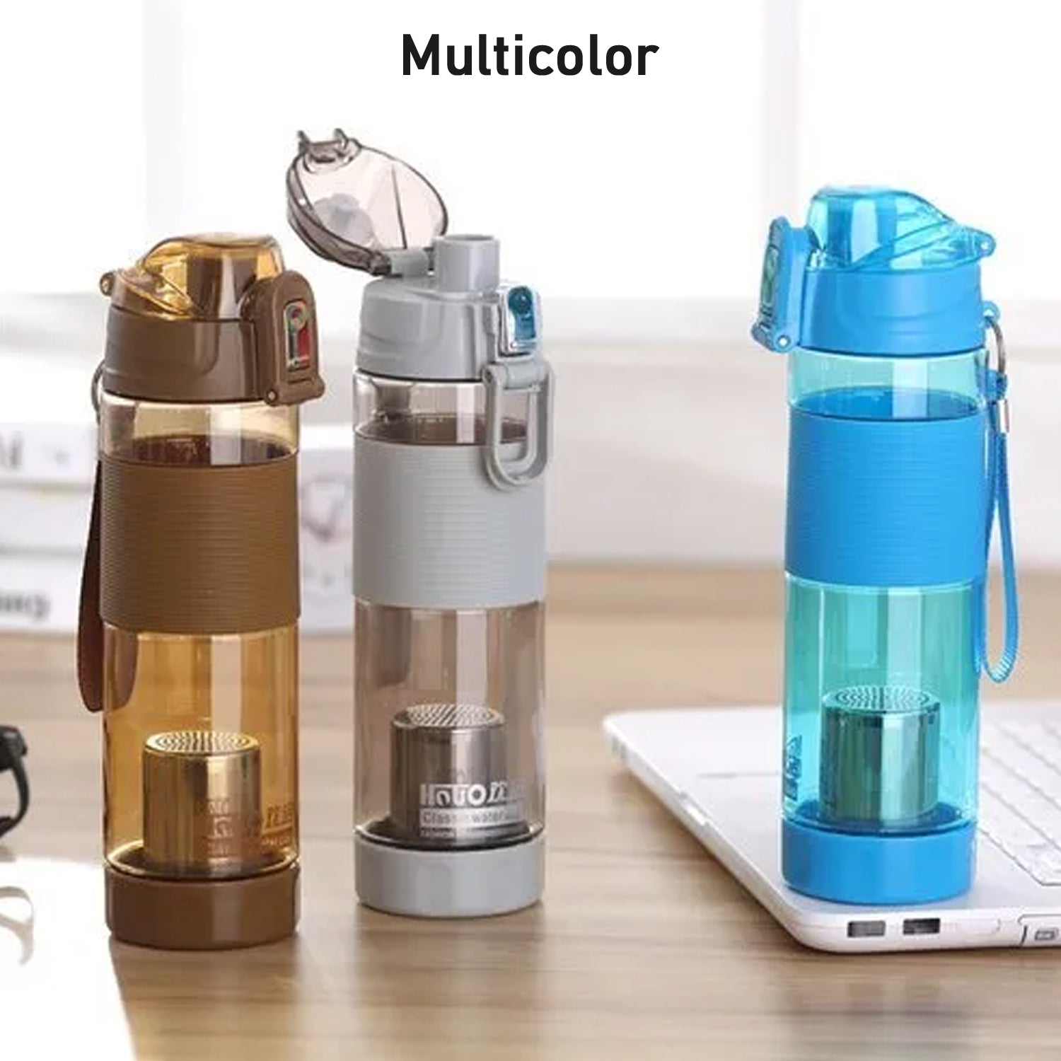 Alkaline Water Bottle, with Food Grade Plastic, Stylish and Portable (Particulates not included) Variety Bazaar