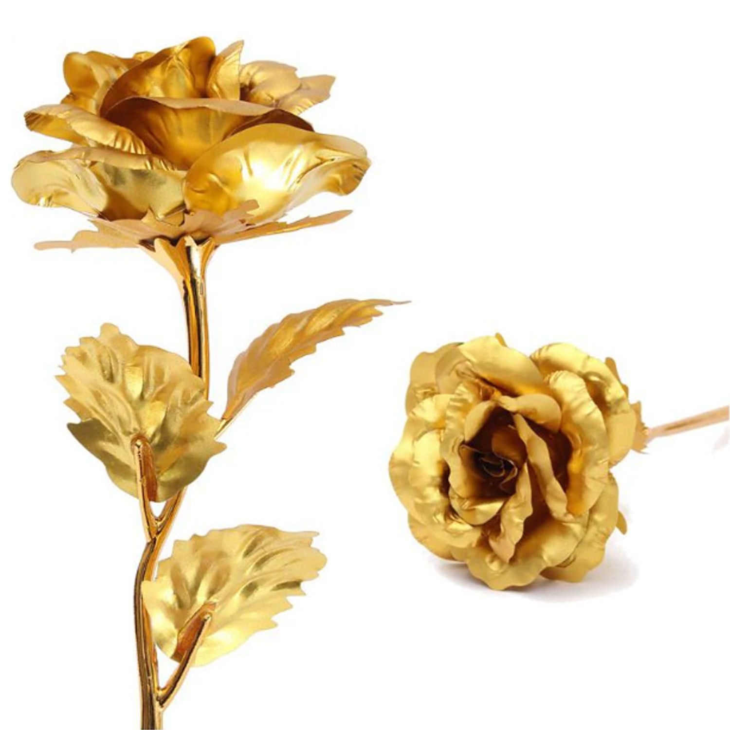 Luxury Decorative Gold Plated Artificial Golden Rose with Premium Box Variety Bazaar