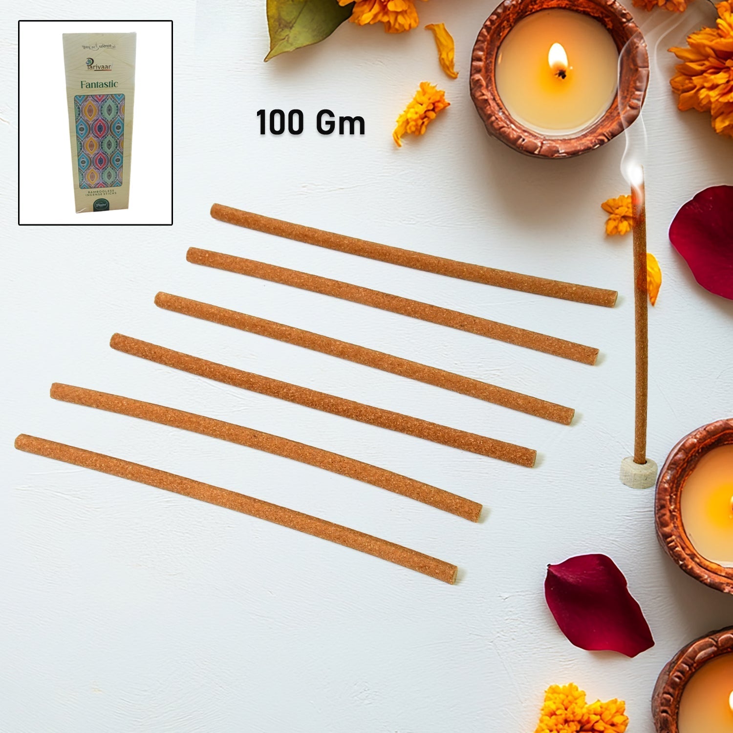 Premium Incense Sticks / Agarbatti (100 Gm / With Stand For Stick/ Mix Flavour) Variety Bazaar