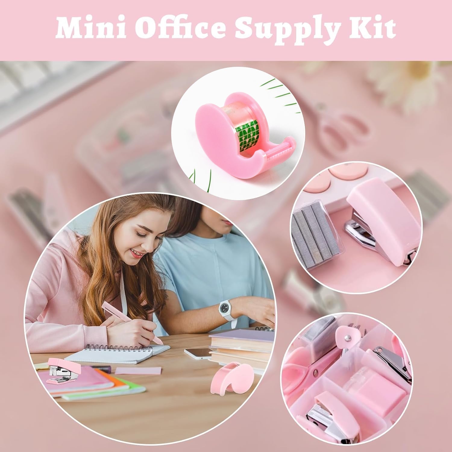 Mini Office Stationery Set (4 Pcs Set) Variety Bazaar
