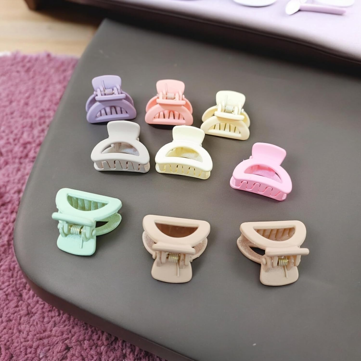 Plastic Small Hair Clips for Girls Kids Hair Accessories (3 Pcs Set / Mix Color & Design) Variety Bazaar
