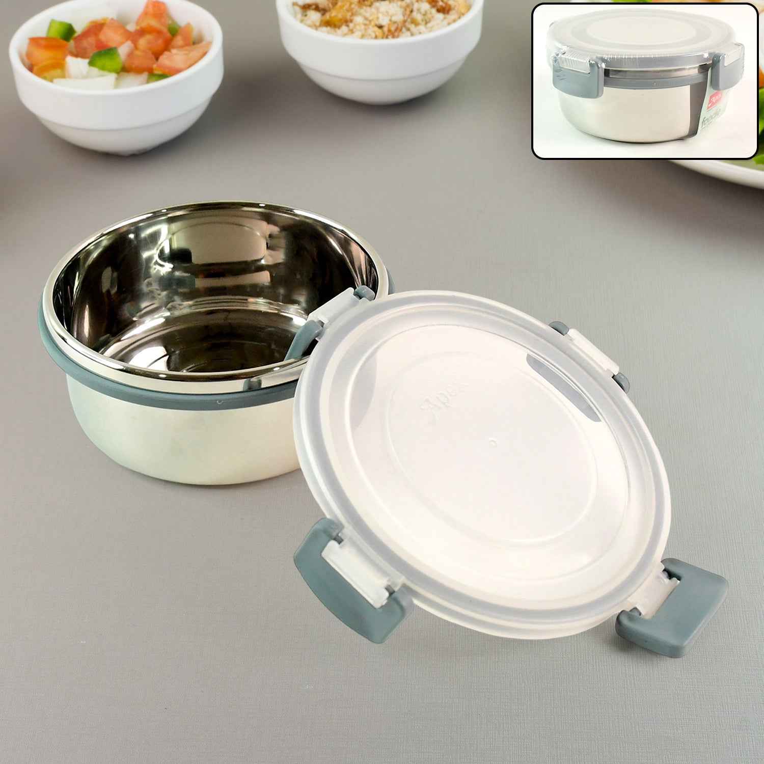 Apex Round Airtight Food Storage Container Approx 500 ml (1 Pc)