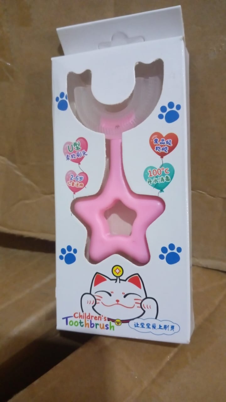 Star / U-Shape Silicone Manual Toothbrush (1 Pc) Variety Bazaar