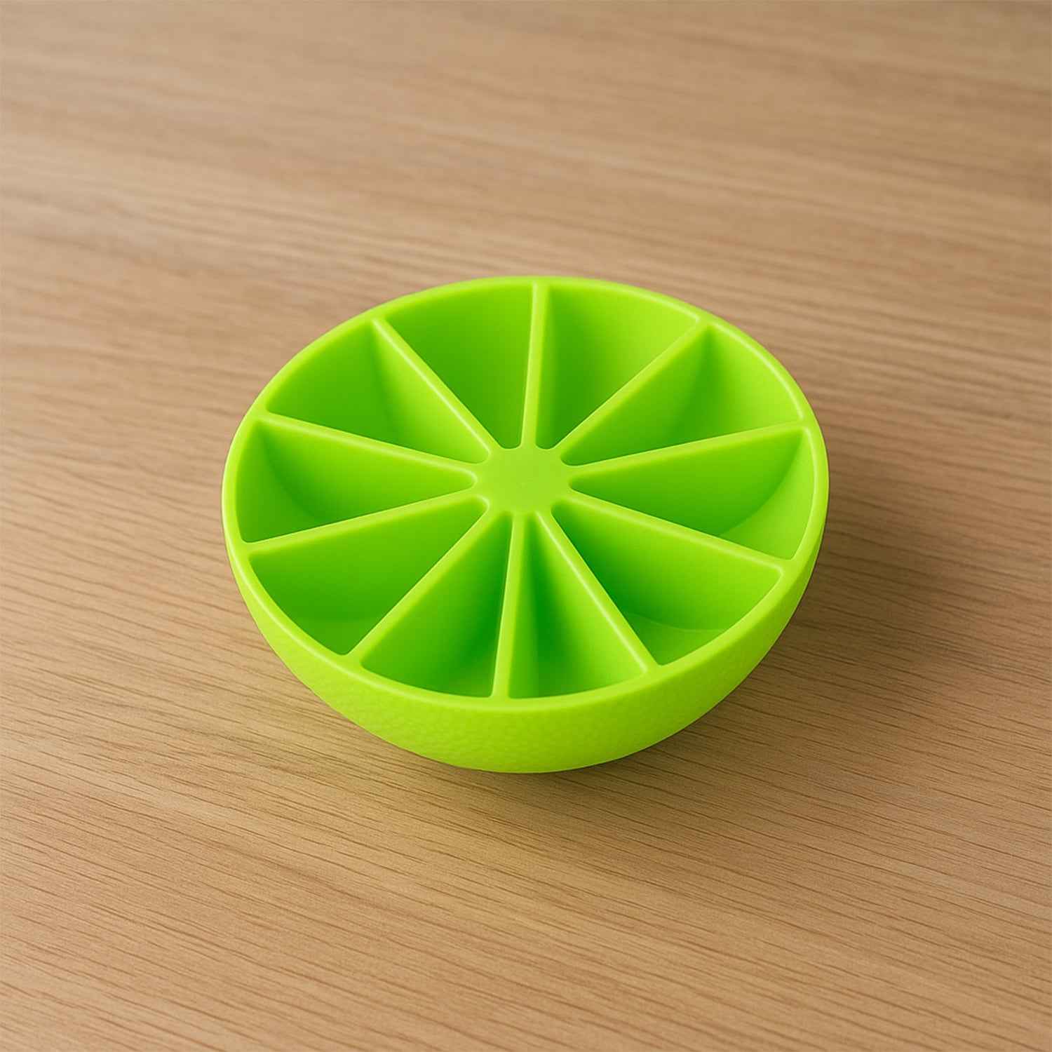 Lemon Shape Flexible Silicone Ice Cube Tray 8-slot Round Ice Mold (1 Pc)
