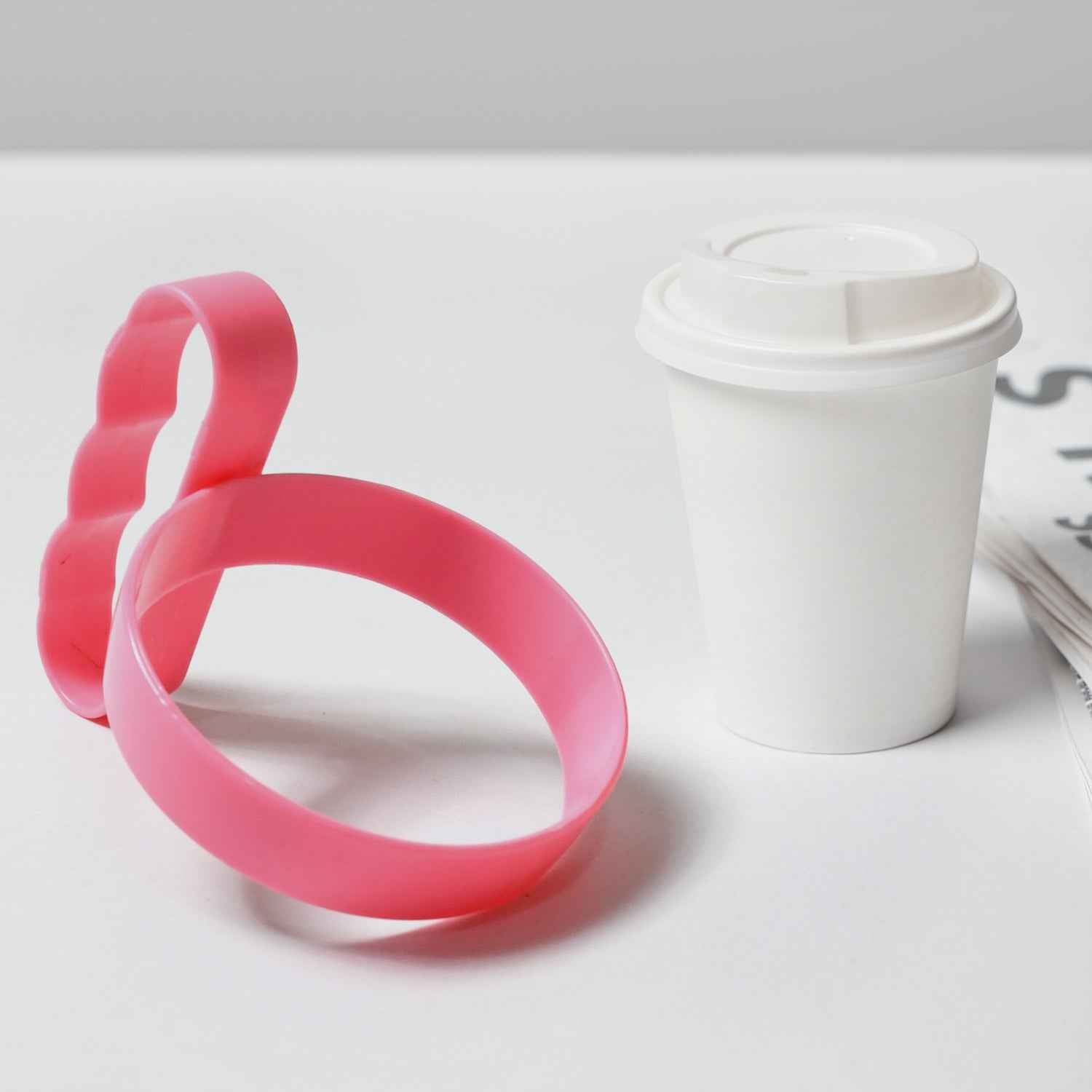 8195 Plastic Cup Tumbler Handle Anti Slip Travel Mug Grip Cupholder Cup Tumbler Accessories Lightweight Tumbler Holder Cup Handle (1 Pc)