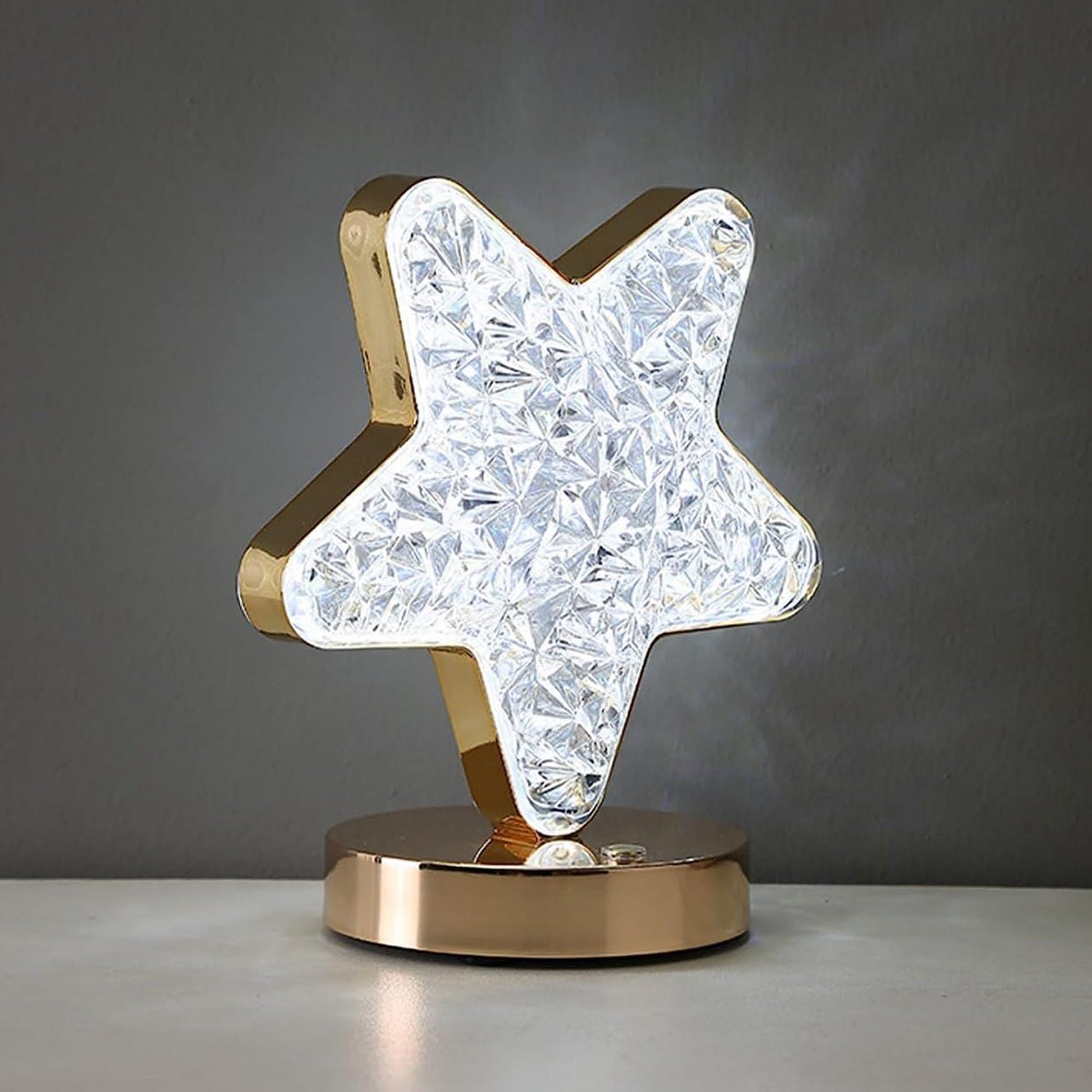 Star Crystal Diamond Touch Lamp – USB Rechargeable, 3-Way Dimmable Variety Bazaar
