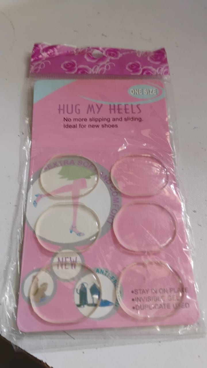 Silicone Shoe Insoles Pads, Mat Silicone Heel Pads (1 Pair) Variety Bazaar