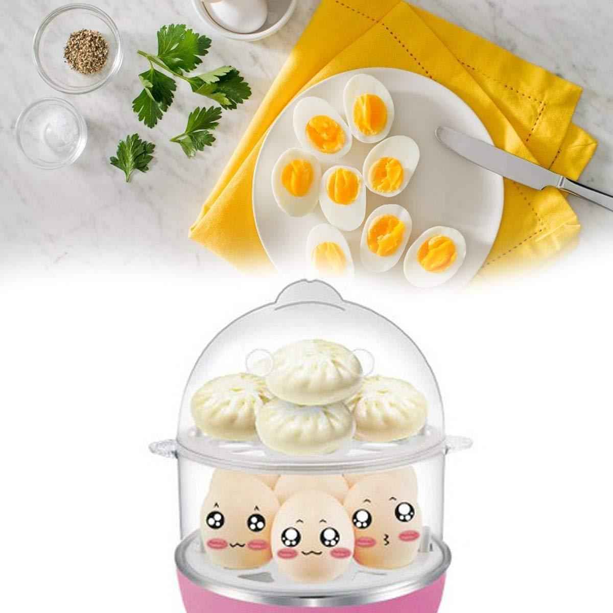 115 Multi-function 2 Layer 14 Egg Cooker Boilers Steamer