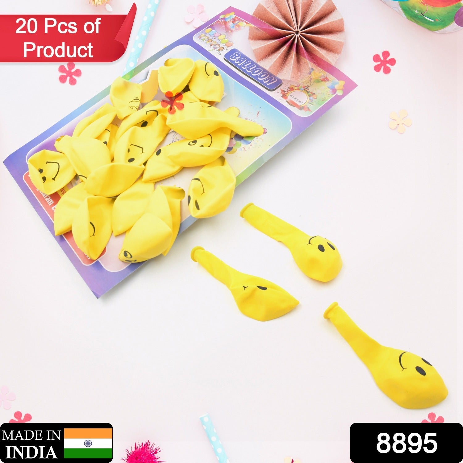 Cartoon Printed Design Balloons Kinds of Latex Balloons for Birthday / Anniversary / Valentine's / Wedding / Engagement Party Decoration Birthday Decoration Items for Kids One Color (20 Pcs Set) Variety Bazaar