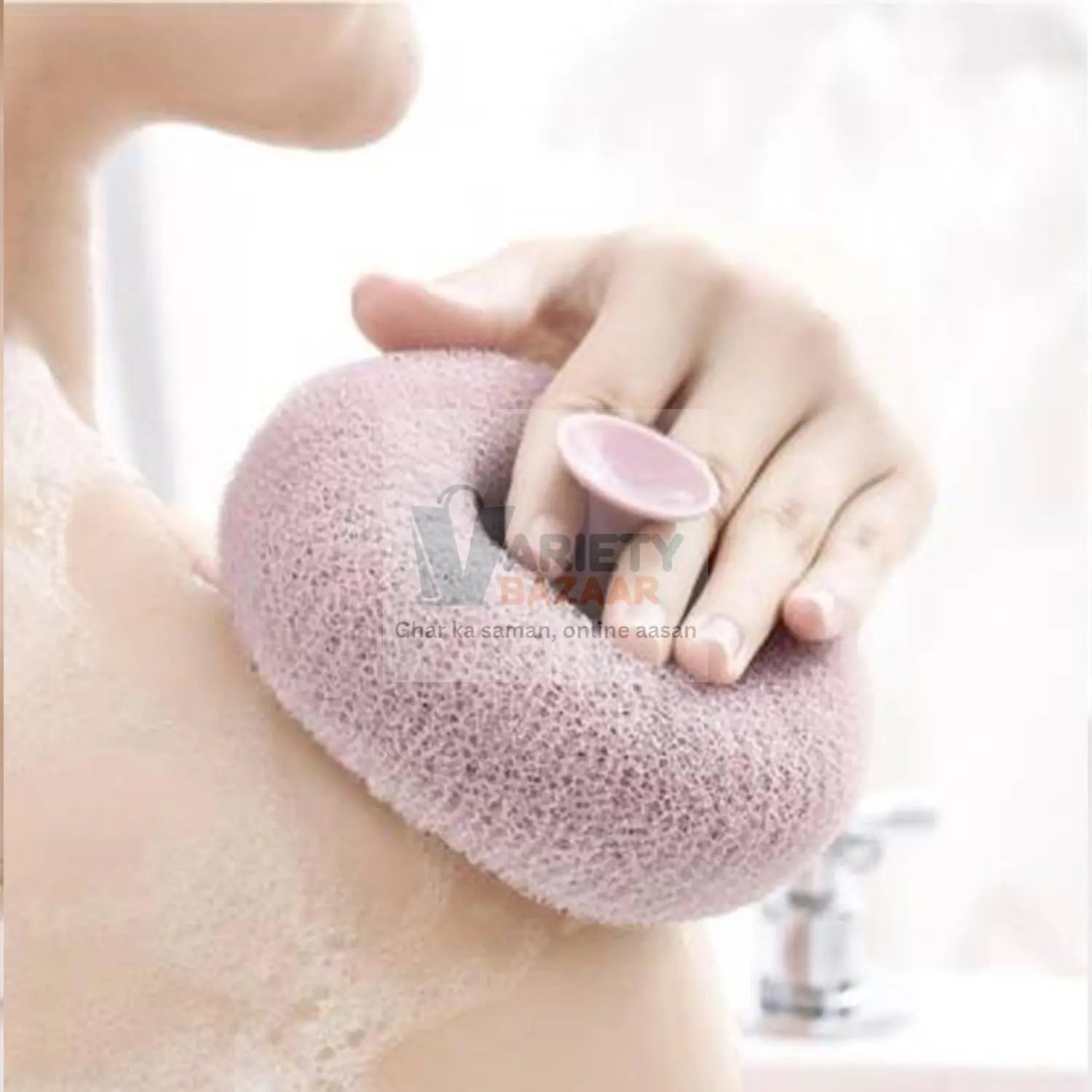 12626 Super Soft Bath Sponge Flower Suction Cup Bath Sponges for Shower Women Men Foam Loofah Sponge Exfoliating Bath Sponge Body Washer Reusable loofah Massage Bath (1 pc) Travel Sahayak