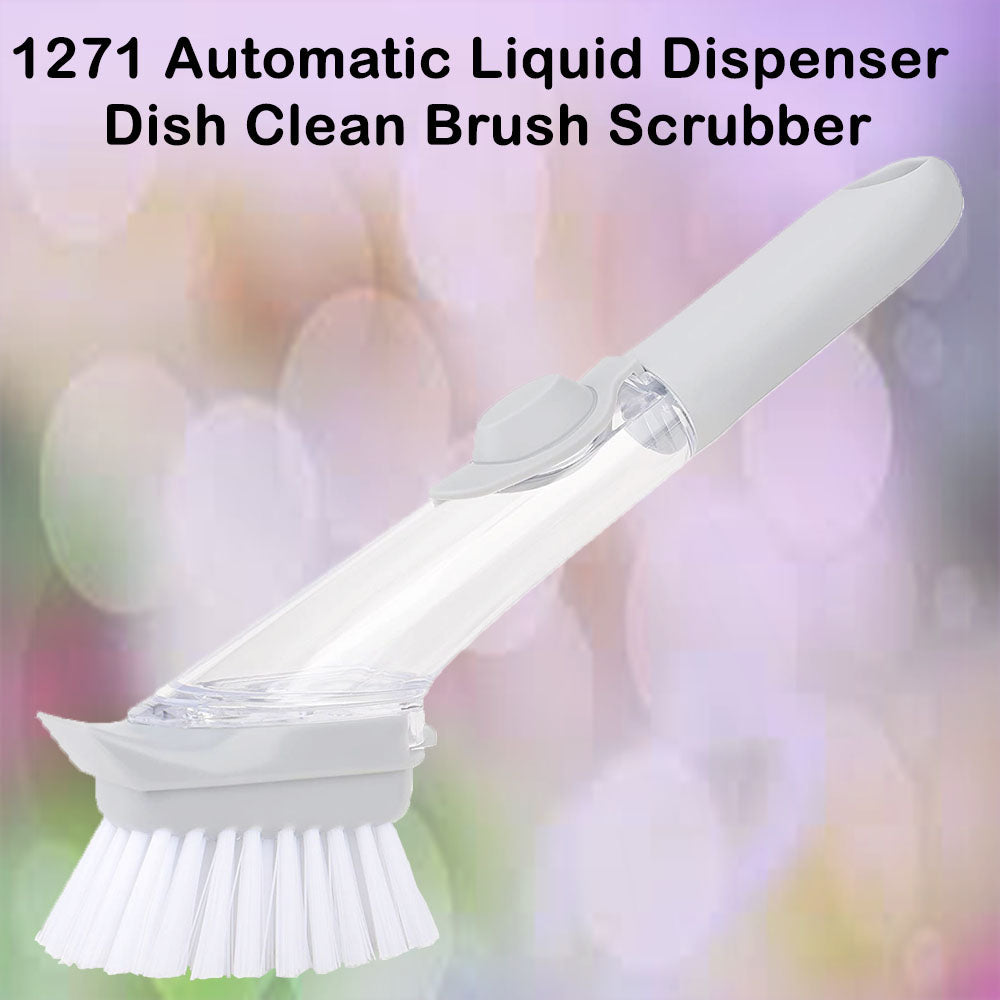 Home & Kitchen Cleaning Brushes, Scrubber, Soap Dispenser Scrub Brush for Pans Pots and Bathtub Sink (2 In 1) Variety Bazaar