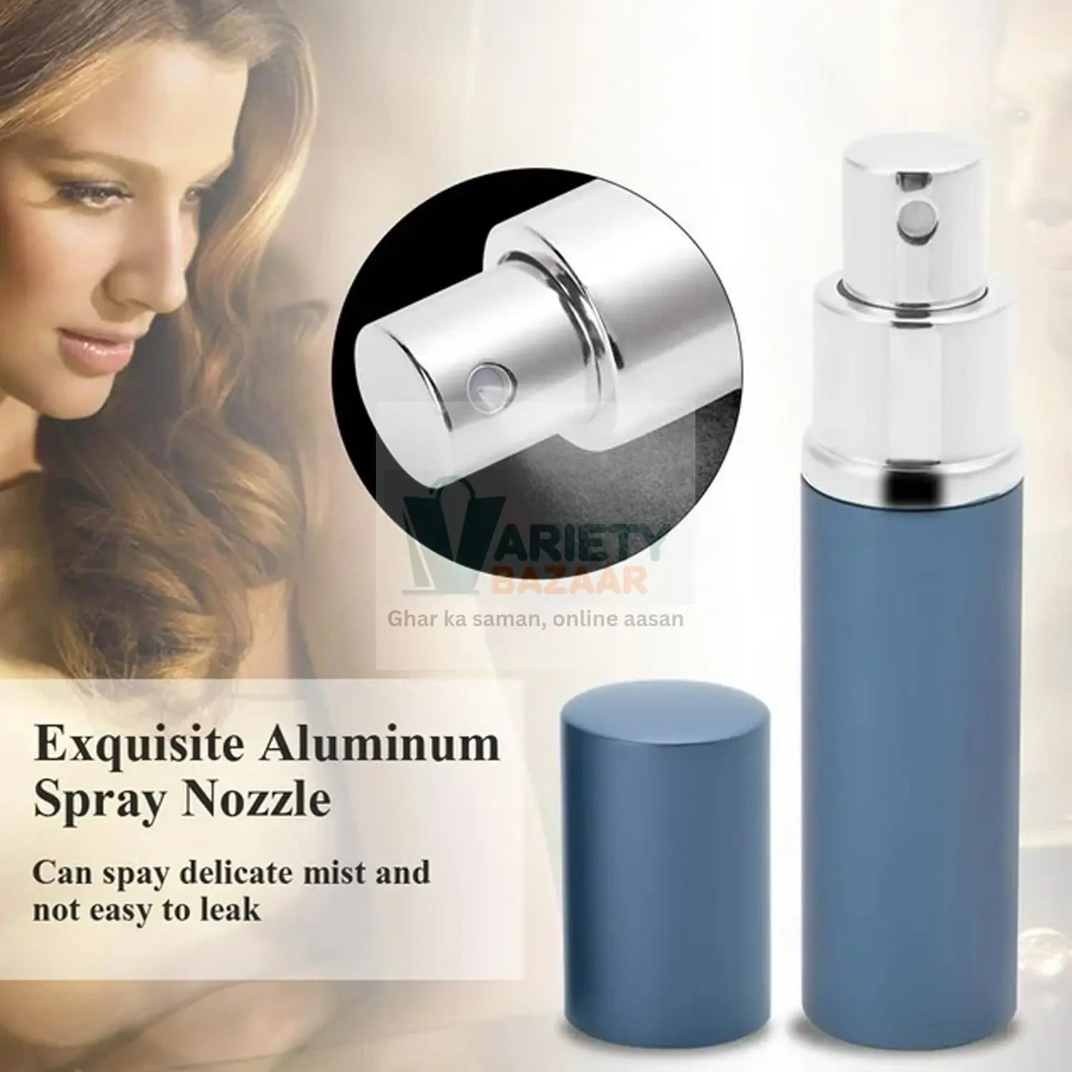 1424 Empty Spray Bottle Refillable Fine Mist Perfume For Sanitizer Travel Beauty Makeup Perfume filler (1 Pc) Travel Sahayak