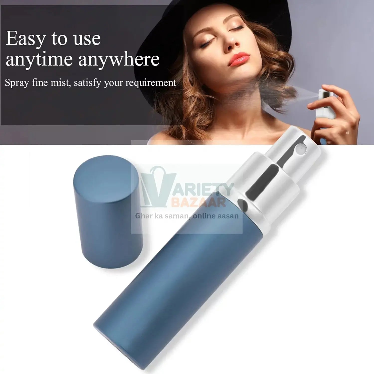 1424 Empty Spray Bottle Refillable Fine Mist Perfume For Sanitizer Travel Beauty Makeup Perfume filler (1 Pc) Travel Sahayak