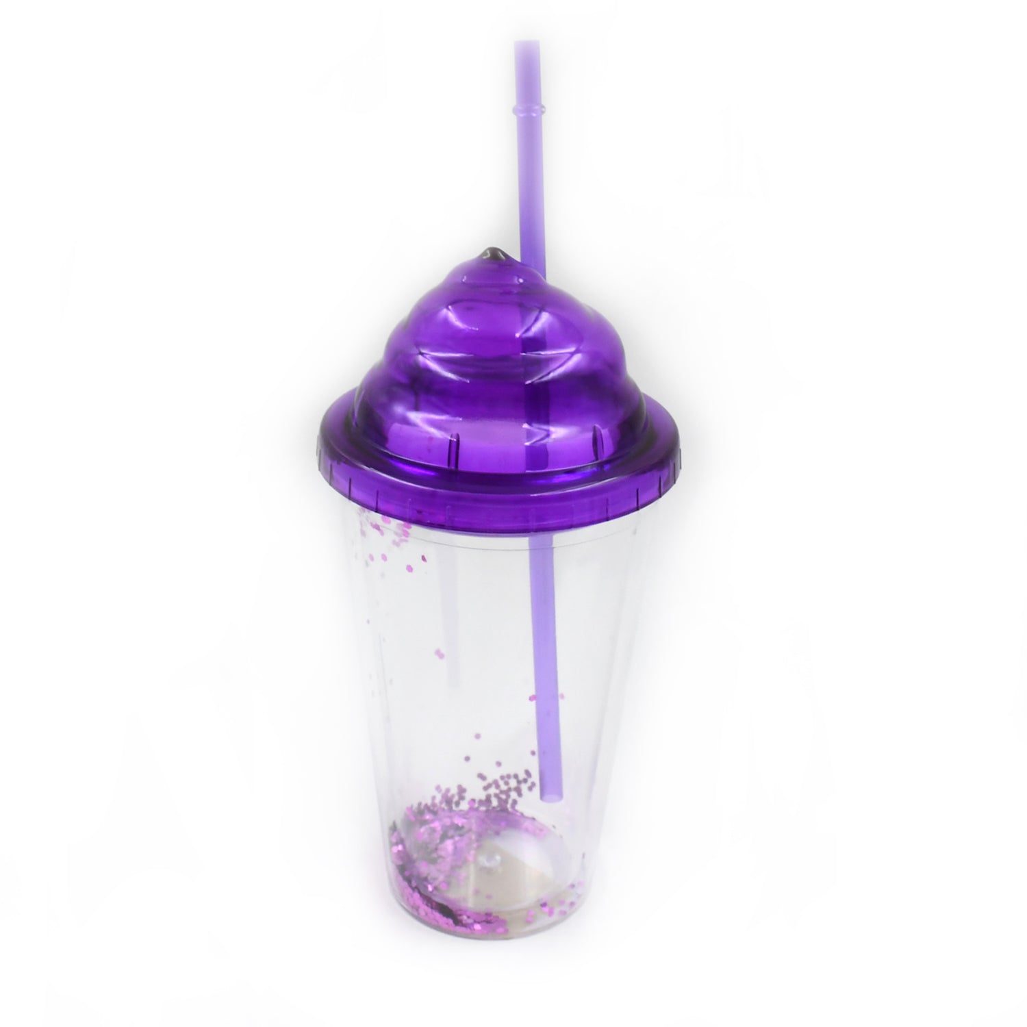 High Quality Plastic Creative Cold Drink Cup / Tumble, Reusable Tea Coffee Tumbler with Lid and Straw, Double Wall Plastic Drinking Sport Bottle, Travel Tumbler (1 Pc / Mix Color) Variety Bazaar