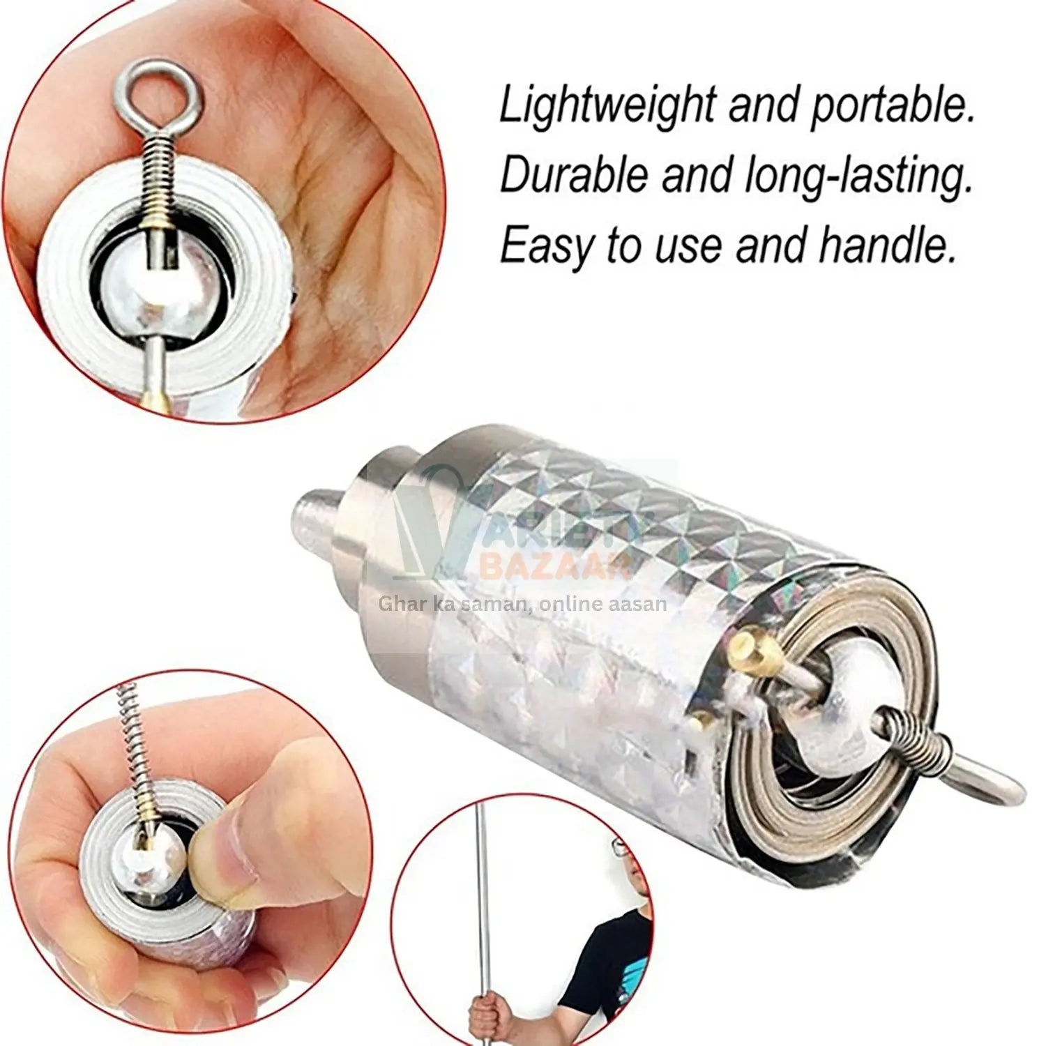 1697 Magic Toy Metal High Elasticity Steel Silver Appearing Cane Magic Toy Magic Steel Travel Sahayak