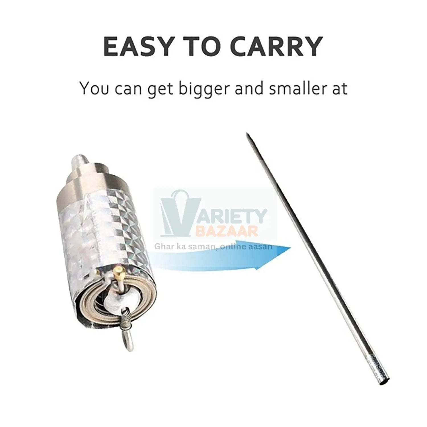 1697 Magic Toy Metal High Elasticity Steel Silver Appearing Cane Magic Toy Magic Steel Travel Sahayak